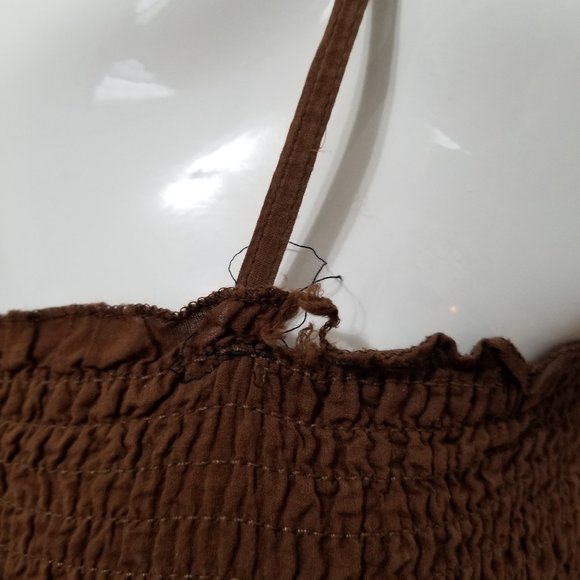 Aeropostale top Small sleeveless smocked beaded embellished babydoll Y2K - Picture 8 of 14